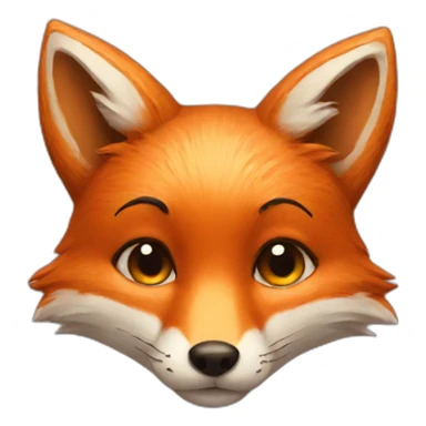 Fox face sending a kiss sticker