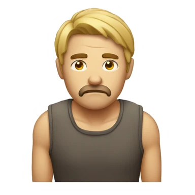 weak tired man sticker