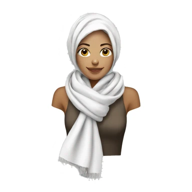 scarf white flattering sticker