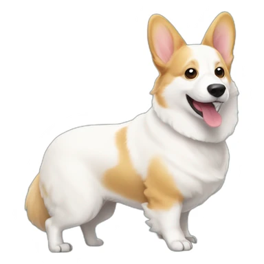 Table tennis white corgi sticker