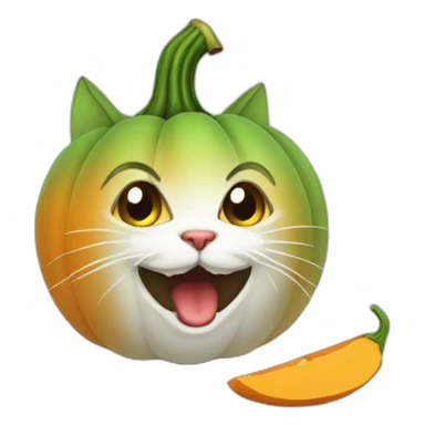 Citrouille chat sticker