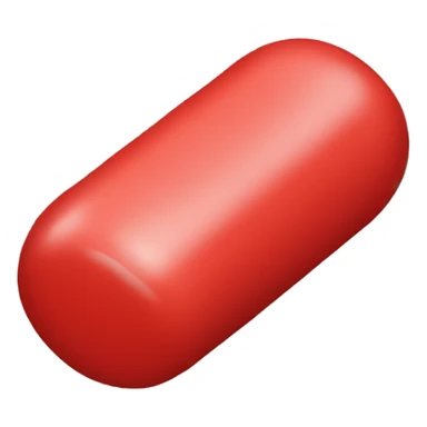 Plain red pill capsule sticker