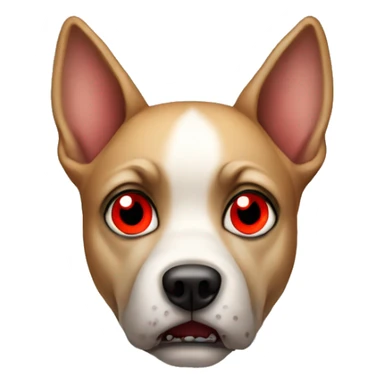 scary dog with red eyes sticker
