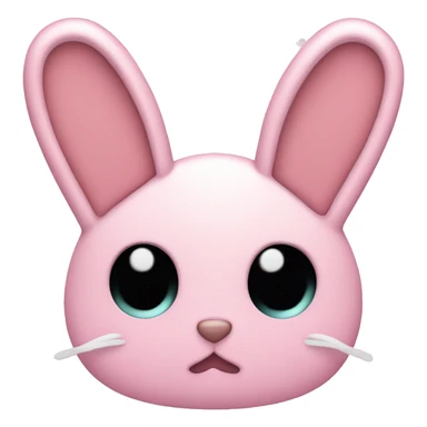 Pastel pink heart with bunny ears sticker