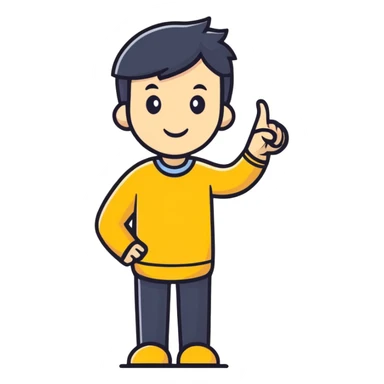 Pointing to you sticker