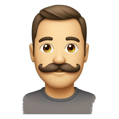 dégradé moustache basse metisse  sticker