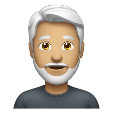 Man with speaking sticker