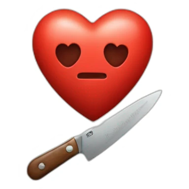 heart with a knife in it sticker
