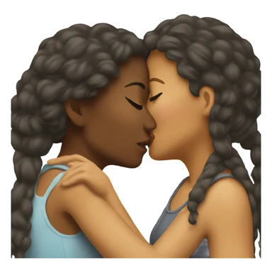 Two women kissing  sticker