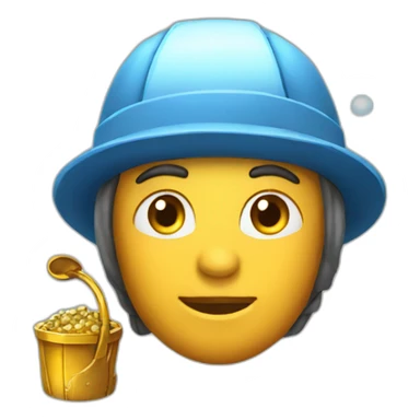 gold mining under snow sticker