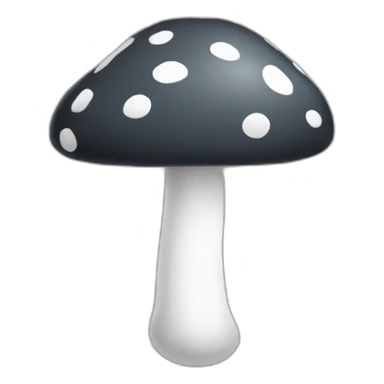 dark grey mushroom with white dots sticker