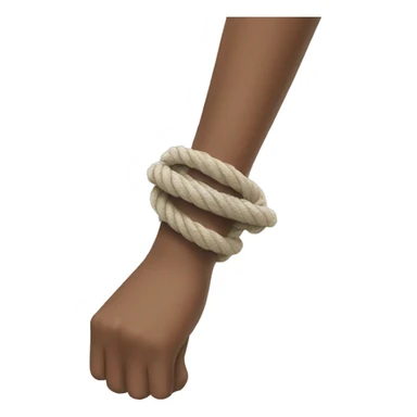 hands holding a rope sticker
