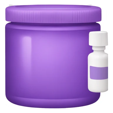 purple supplement bottle sticker