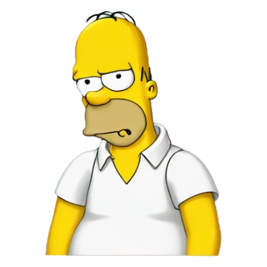 homer simpson hardly reading sticker