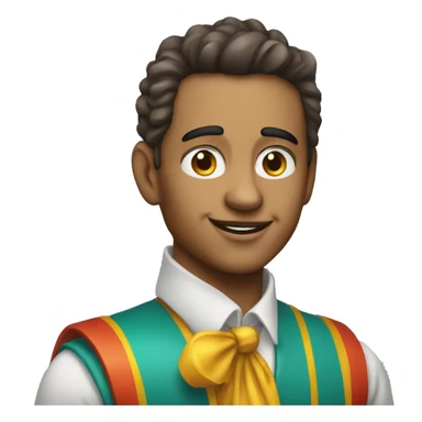 Joven con naríz de payaso  sticker