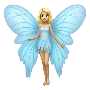 light blue fairy wings sticker