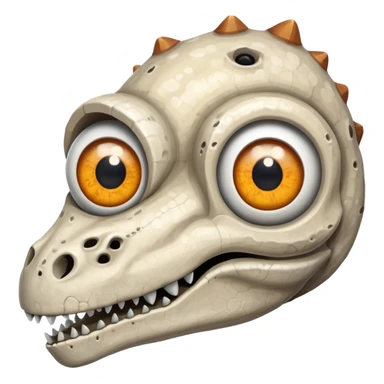 a dniasour bone with eyes sticker