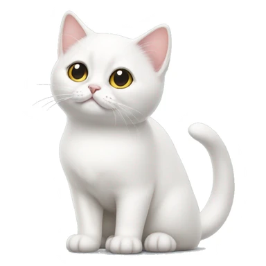 White munchkin cat standing  sticker