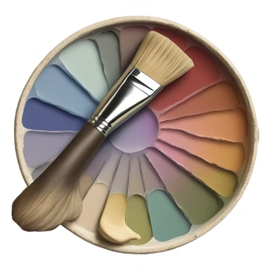 vintage palette and artist's brush sticker