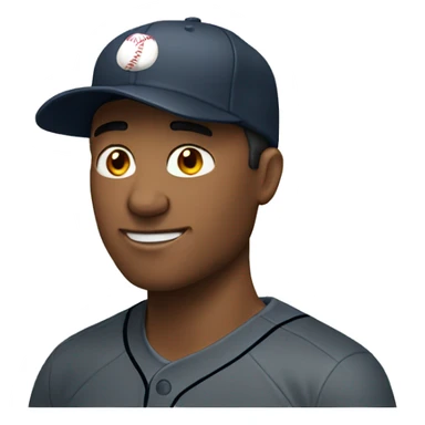 man with baseball hat sticker