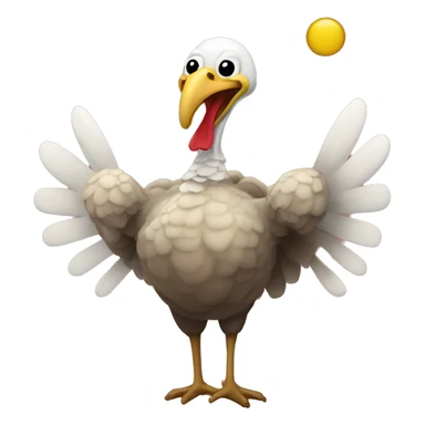 turkey in heaven after it died  sticker