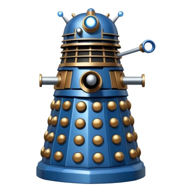 dalek silver, blue and bronze sticker