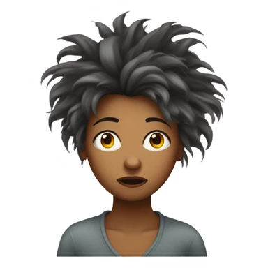 Sad crazy lady  sticker