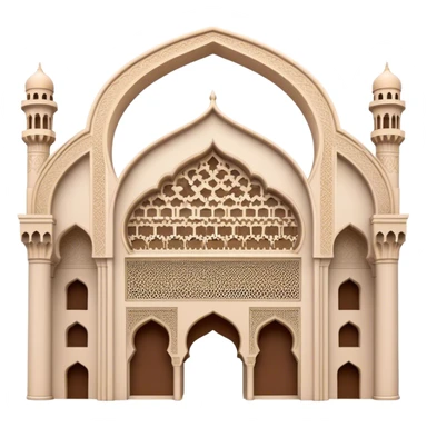 Cinematic Realistic Alhambra Landmark Emoji, capturing the intricate Moorish architecture, ornate arches. sticker
