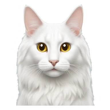 White Turkish angora cat sticker