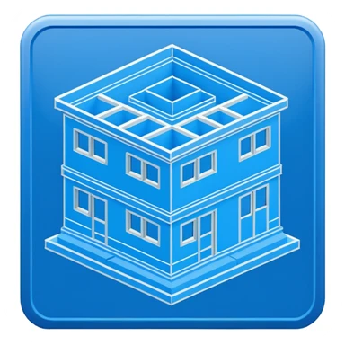 blue construction drawing sticker
