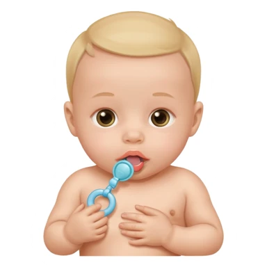 newborn with pacifier no hands sticker