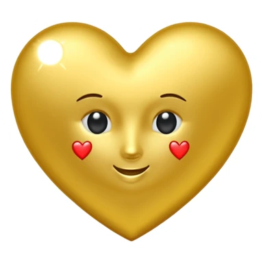 Bijoux Coeur doré espagnol doré rayon lumineux sticker