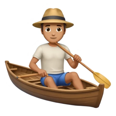man rowing boat in Water Sports with water sticker