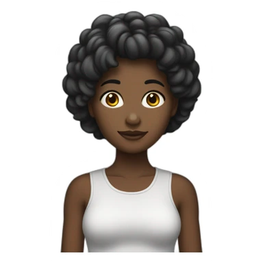 Fille noire avec cheveux crépus sticker