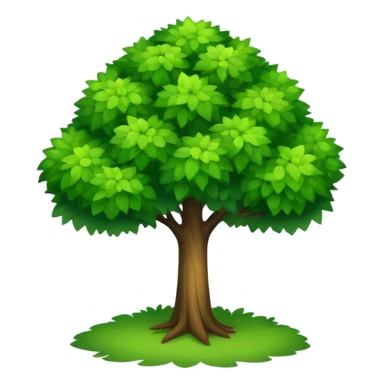 green tree with lush foliage sticker