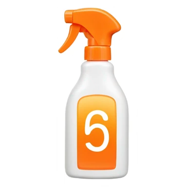 orange body spray with number 62 sticker
