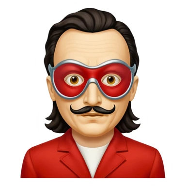 Emoji de la película La casa de papel máscara y la ropa rojo y la máscara color crema  realista  sticker