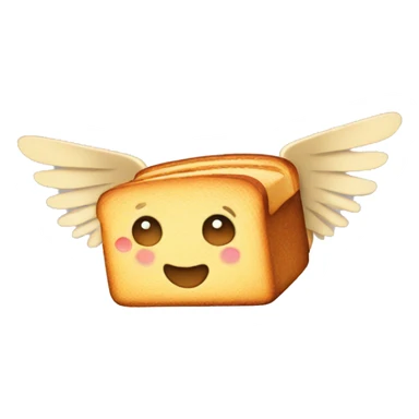 a flying toaster with wings sticker