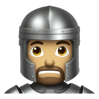 furious man in suit of armor sticker