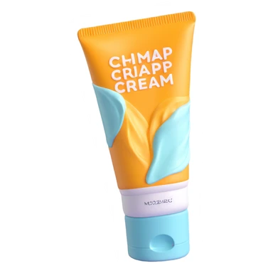 empty crumpled hand cream tube, pastel colors, very squished and wrinkled, cap on, no face or character, just the tube sticker