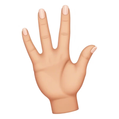 A ledt hand making an L-shape sticker