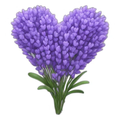 heart shape lavender sticker