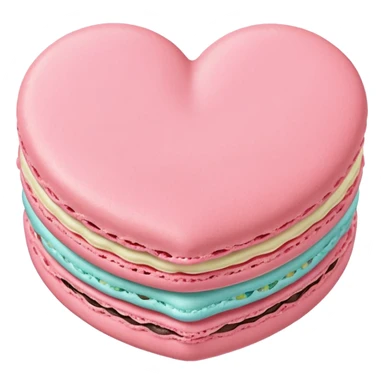 pastel macaron heart sticker