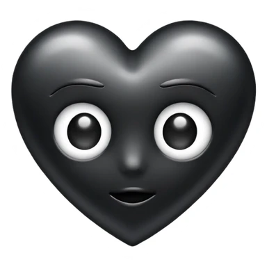 black heart eyes emoji sticker