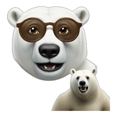 Desmond Tutu being racist to a polar bear sticker