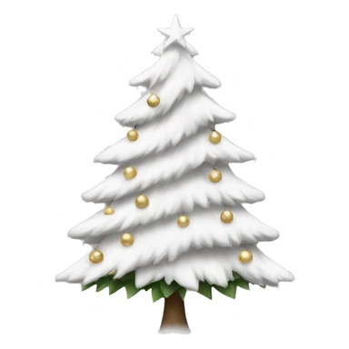 A white feminine Christmas tree sticker