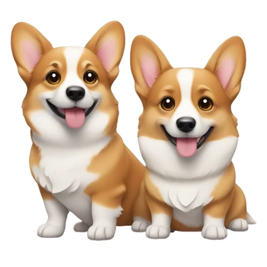 corgi couple sticker