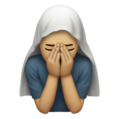Emoji crying and praying hands sticker