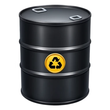 black oil drum sticker