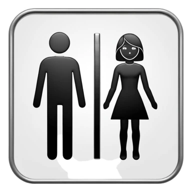 Men and women’s bathroom sign sticker